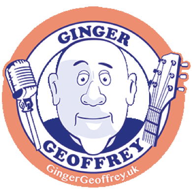 10x10cm vinyl sticker of a cartoon of Ginger Geoffrey